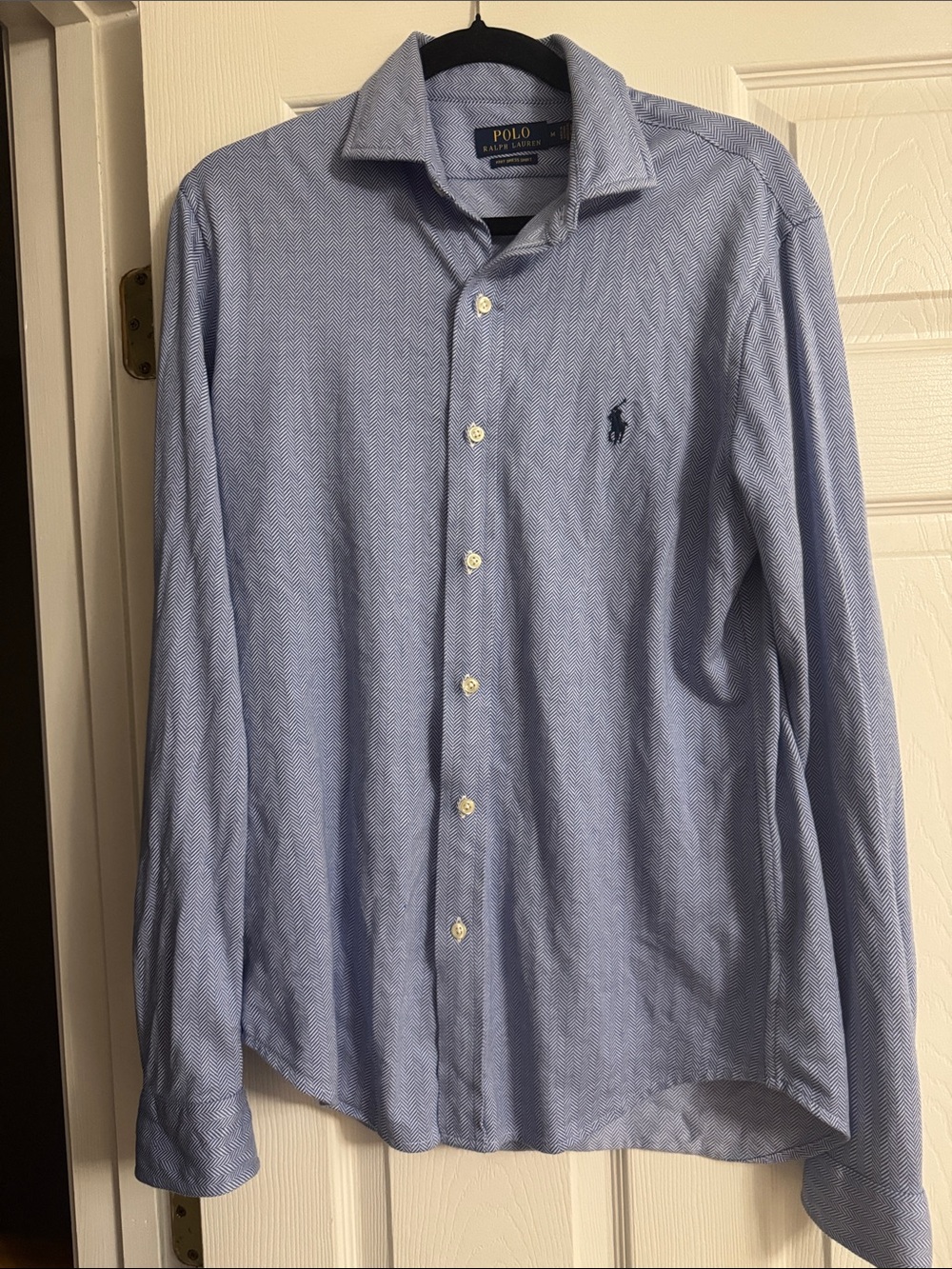 Polo by Ralph Lauren Blue Long-Sleeve Dress Shirt (KNIT)